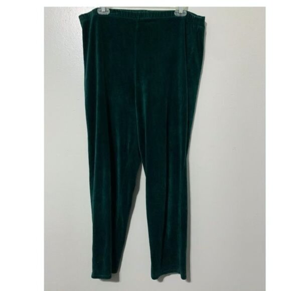 Vintage Victoria Secret Country Green Velvet Top & Pants Pajamas Set Size M - Picture 5 of 11